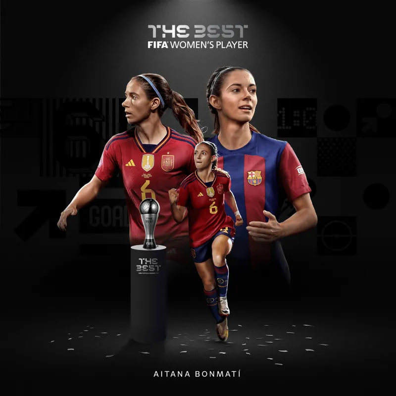 [爱游戏]蝉联FIFA足球小姐！官方：邦马蒂获2024年FIFA最佳女足球员